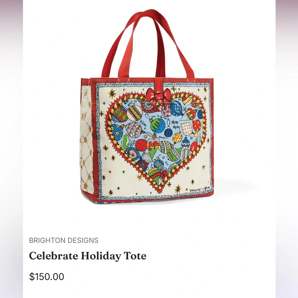 Brighton Celebrate Holiday Love Print Tote Bag - Picture 4 of 16